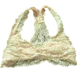 Smart and Sexy Pale Pink Size Large Lace Halter Style Bralette